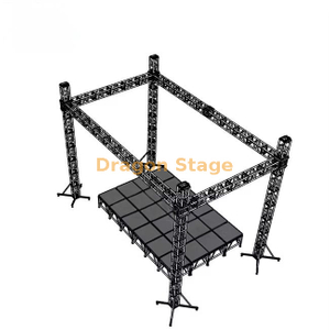 Scène mobile extérieure 10x6x8m avec système de fermes de toit en aluminium