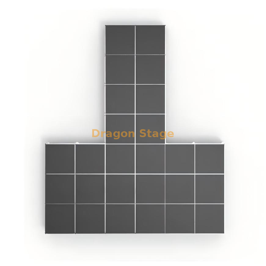 Kit de sc&egrave;ne portable en forme de T de 7,32 mx 3,66 m