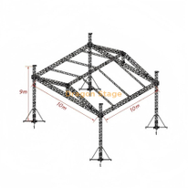 Éclairage de concert populaire Système de toit en aluminium 10x10x9m