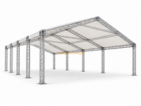Structure de tente en treillis en aluminium 24x24x6m avec toit pyramidal et couverture imperméable en PVC