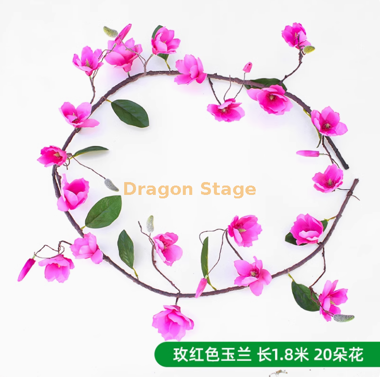 玫红色 玉兰花 （一条）