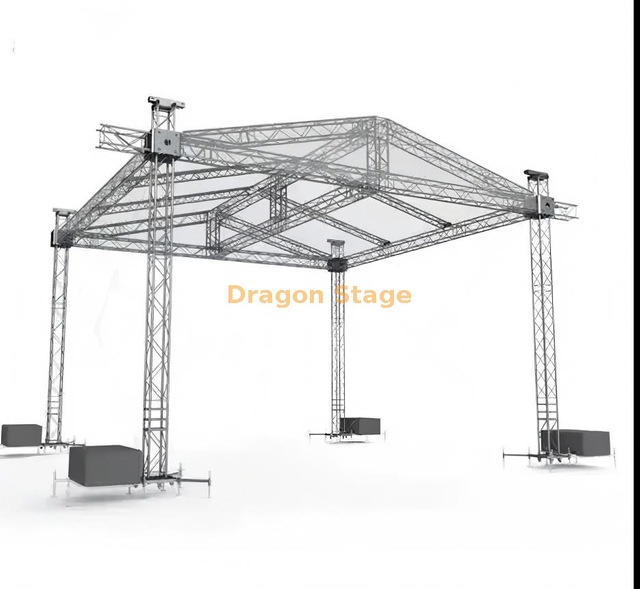 Haut-parleurs en aluminium accrochant le système de toiture en treillis 8x6x6