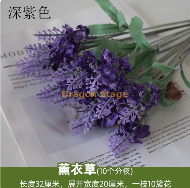 Bouquet de simulation de jacinthe de la lavande, de fausses fleurs en plastique, fleurs séchées, creux de fleurs rurales, lavande violet foncé