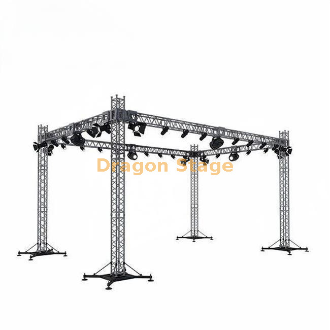 Silver Color Lefting Truss Square Spigot Lighting Stand Truss 9x7x8m
