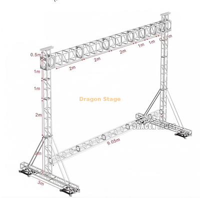 Spruss d'écran LED du poteau d'objectif pour l'affichage 9x4m