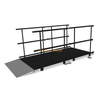 Rampe de transition de scène compacte en aluminium de 3,0 x 1,22 m avec double garde-corps pour événements