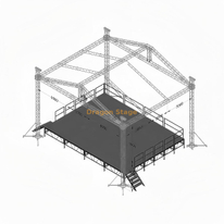 Système de fermes de toit triangulaires en aluminium professionnel, 10x8x7m