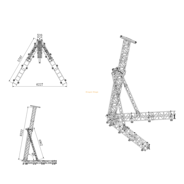 Aluminium PA Tower / Ligne Array Encein de haut-parleur 8m