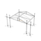 Toiture extérieure d'étape d'auvent de pyramide de 14x12x12m