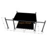 Système professionnel en aluminium de ferme de scène de concert en plein air 12x8x6m avec doubles ailes LED 4m