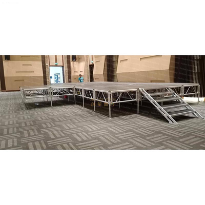 Conception extérieure en aluminium de petite scène d'église 10x5m 0.8-1.2m de haut
