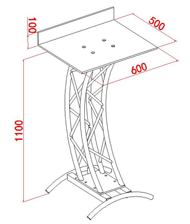 Pupitre de chaire d&#39;église portable en aluminium de tribune de podium de discours d&#39;église en aluminium