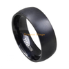 Bandes de mariage simples Bagues en titane noir uni pour hommes