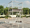Tour d'échafaudage double largeur légère en gros pour la réparation d'essais d'équipement et les travaux de haut niveau