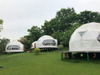 8 m de diamètre igloo dôme géodésique structure en acier tente de camping hôtel dôme de luxe maison glamping tente dôme rond