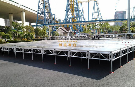 Scène portative bon marché réglable extérieure faite sur commande 12x7m taille 1.2-2m