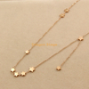 Pas cher en gros plaqué or bijoux étoile personnalisé en acier inoxydable personnalisé collier porte-bonheur pour les femmes