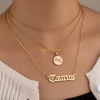 Mode Femmes Astrologie Bijoux En Acier Inoxydable Horoscope 18k Plaqué Or 12 Constellations Du Zodiaque Pendentif Collier