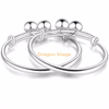 Bijoux Design de mode Charme réglable Bracelets en argent en acier inoxydable Bracelet bébé chanceux personnalisé