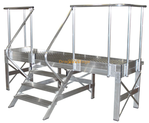 Plates-formes d'étape personnalisées en usine Fabricants d'escaliers Plate-forme de travail en aluminium industrielle