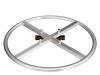 Base circulaire en aluminium de 1 m (3,28 pi) de diamètre avec croix à profil carré à l'intérieur pour treillis en aluminium _ 8206 _ Totems et U-Torm