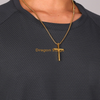 Bijoux de noël spirituels croix en or pédant religieux étanche Non ternir croix pendentif colliers pour hommes