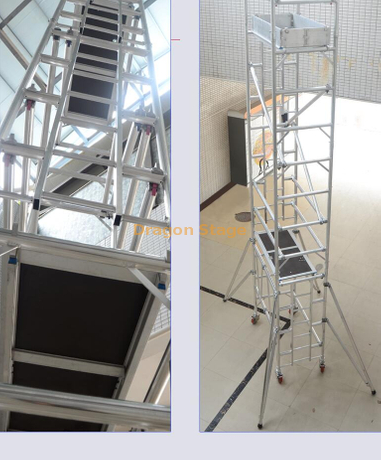 Échafaudage simple en aluminium à montage rapide sur mesure