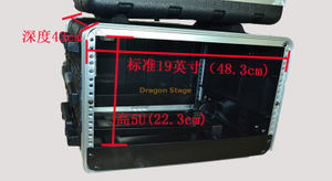 Valise de chariot ABS 6UW avec armoire d'équipement d'amplificateur de puissance Audio à roues 19 pouces