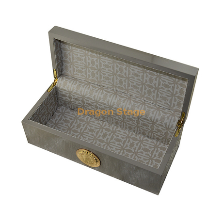 Boîte en bois d'emballage cadeau blanc rose Rrey de luxe personnalisé en gros