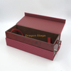 Boîte en cuir faite sur commande en bois d'emballage de whisky de vin pour la boîte de stockage de vin de 1 bouteilles avec la poignée