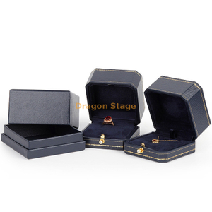 Boîte à bijoux en cuir d'unité centrale de cas de cadeau de haute qualité pour l'ensemble de collier de pendentif d'anneau