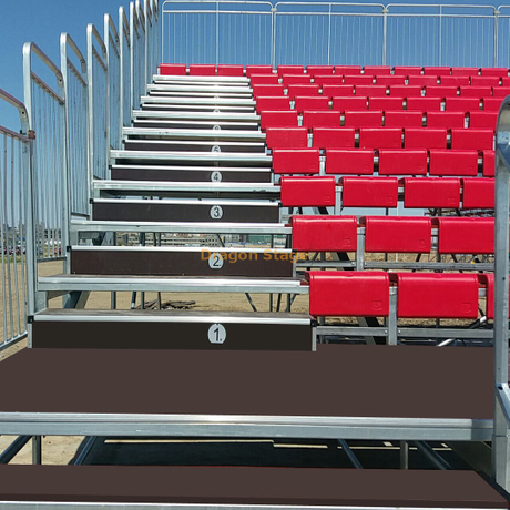 Siège de gradin de stade à installation facile Siège de tribune démontable Siège de gradins en acier de tribune