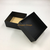 Usine de boîte en bois personnalisée Logo personnalisé de luxe Boîte de papier cadeau noire en carton rigide