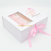 Boîte-cadeau de parfum de fleur éternelle de boîtes en carton blanches de fenêtre claire avec la coutume de ruban pour l'emballage