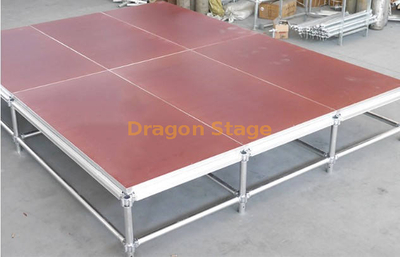 Plate-forme d'étape de tuyau d'activité d'assemblage de boucle d'alliage d'aluminium 16x16ft (4.88x4.88m) Hauteur 3ft (0.9m)