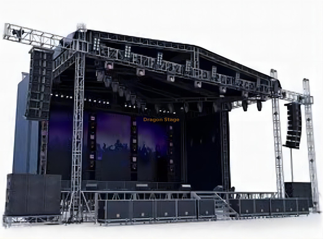 Podium en aluminium de 40x40x30 pieds pour concert 