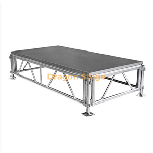 Plate-forme de scène portable en aluminium avec pieds réglables 18x9m