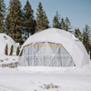 Tente d'événement de dôme d'hôtel de Resort Glamping isolée en hiver avec doublure en coton thermique