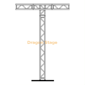 Poteau en treillis d'éclairage en T personnalisé de 400 mm, 6 m de haut