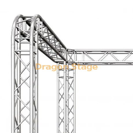 Global Truss 10'x10'x10' Stand de salon commercial en forme de U / Système d'exposition avec coins ronds - Ferme modulaire F34 avec coins de bloc de jonction universels