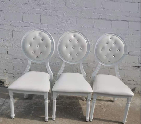 Chaise en bambou personnalisée, chaise de banquet, chaise de salle à manger à dossier rond, chaise d'hôtel, chaise de restaurant, chaise à dossier en métal