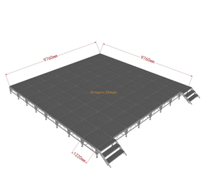 Podium en aluminium pour concert 9,76x9,76m