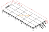 Scène d'événement modulaire amovible intérieure et extérieure 10x4m