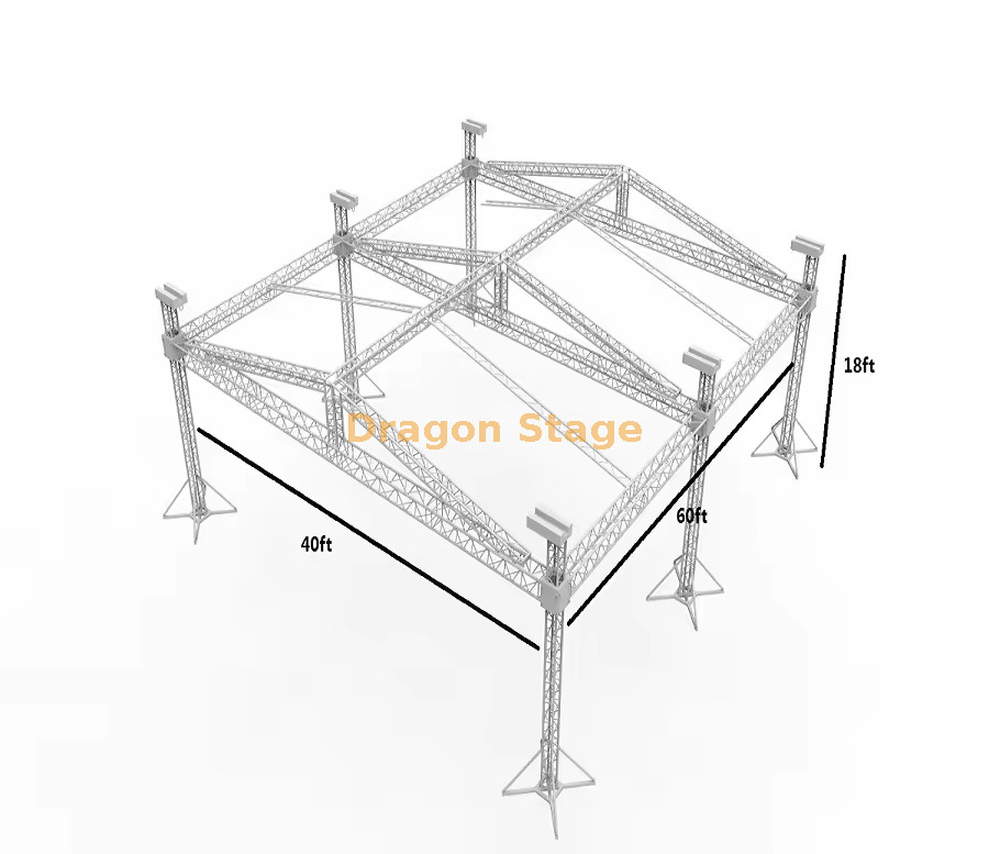 Éclairage de scène d'événement en aluminium extérieur 60x40x18ft