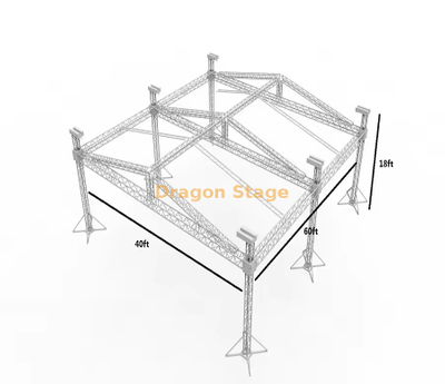 Éclairage de scène d'événement en aluminium extérieur 60x40x18ft