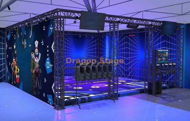 Stand mobile fait sur commande de botte d'exposition et d'événement de VR d'alliage d'aluminium de 6x6x3m