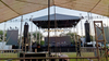 Système de scène de toit de concert professionnel 21x20x11m avec haut-parleur et ailes LED