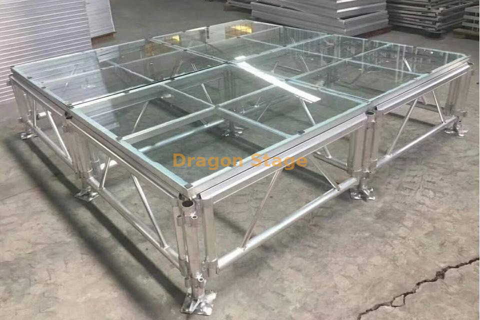 Plateforme de mariage acrylique en aluminium 2.44x2.44m