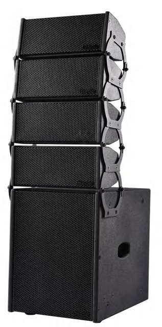 Haut-parleur line array passif double HL2450 de 4 pouces pour petits événements, églises et systèmes audio de conférence