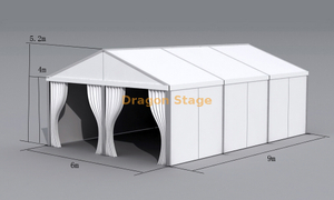 Tente événementielle en aluminium à cadre en A de 6 x 9 m | Abri événementiel en PVC robuste avec cadre en aluminium 6061-T6